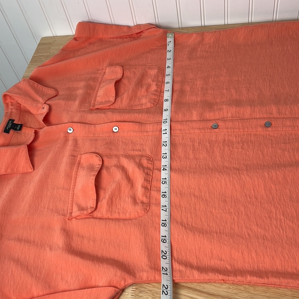 Ann Taylor Factory Orange Button-Down Dress - Picture 6 of 16